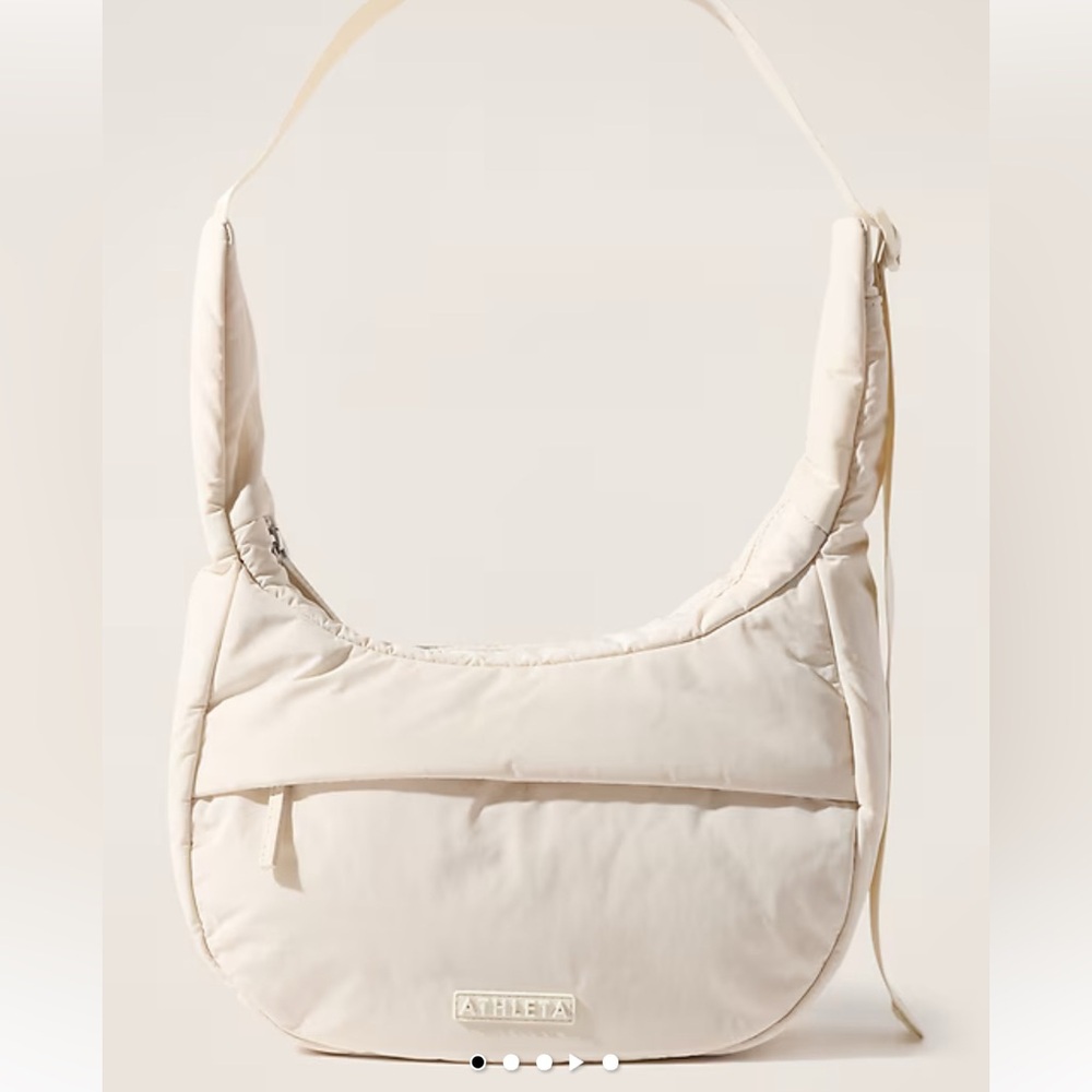 Athleta Cream Hobo Bag Minimalist Design